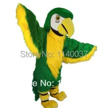 Талисман Зеленый попугай талисман взрослый размер маскотт костюм маскота костюм вечерние Карнавальный костюм для косплея птицы нарядное платье