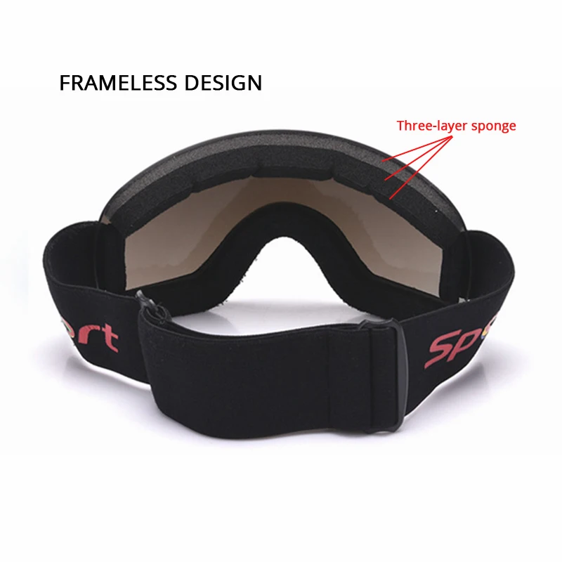 Big Ski Goggles Winter Sports Snowboard Windpro Sunglasses Anti-Fog UV Protection for Men Women Snowmobile Skiing Sport Skating
