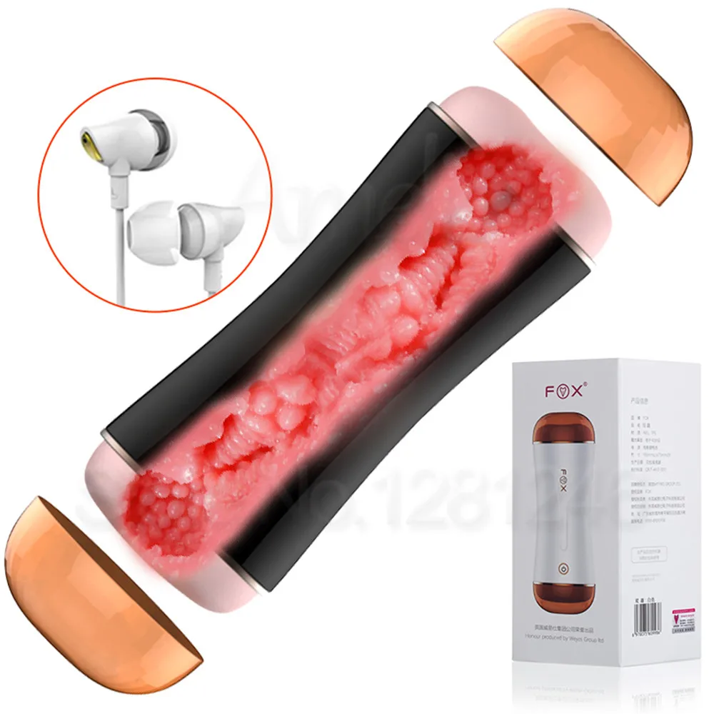 Vagina Anal Double Channel 10 Mode Vibration Male Masturbator Masturbation Cup Realistic Pocket Pussy Oral Sex Toys for Men male masturbation toys