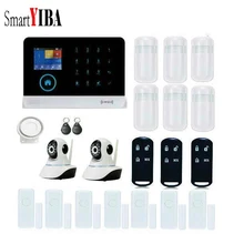 SmartYIBA Wireless Touch Keypad Home Office Wifi GSM SMS RFID Security Alarm System Video IP Camera APP Remote Control