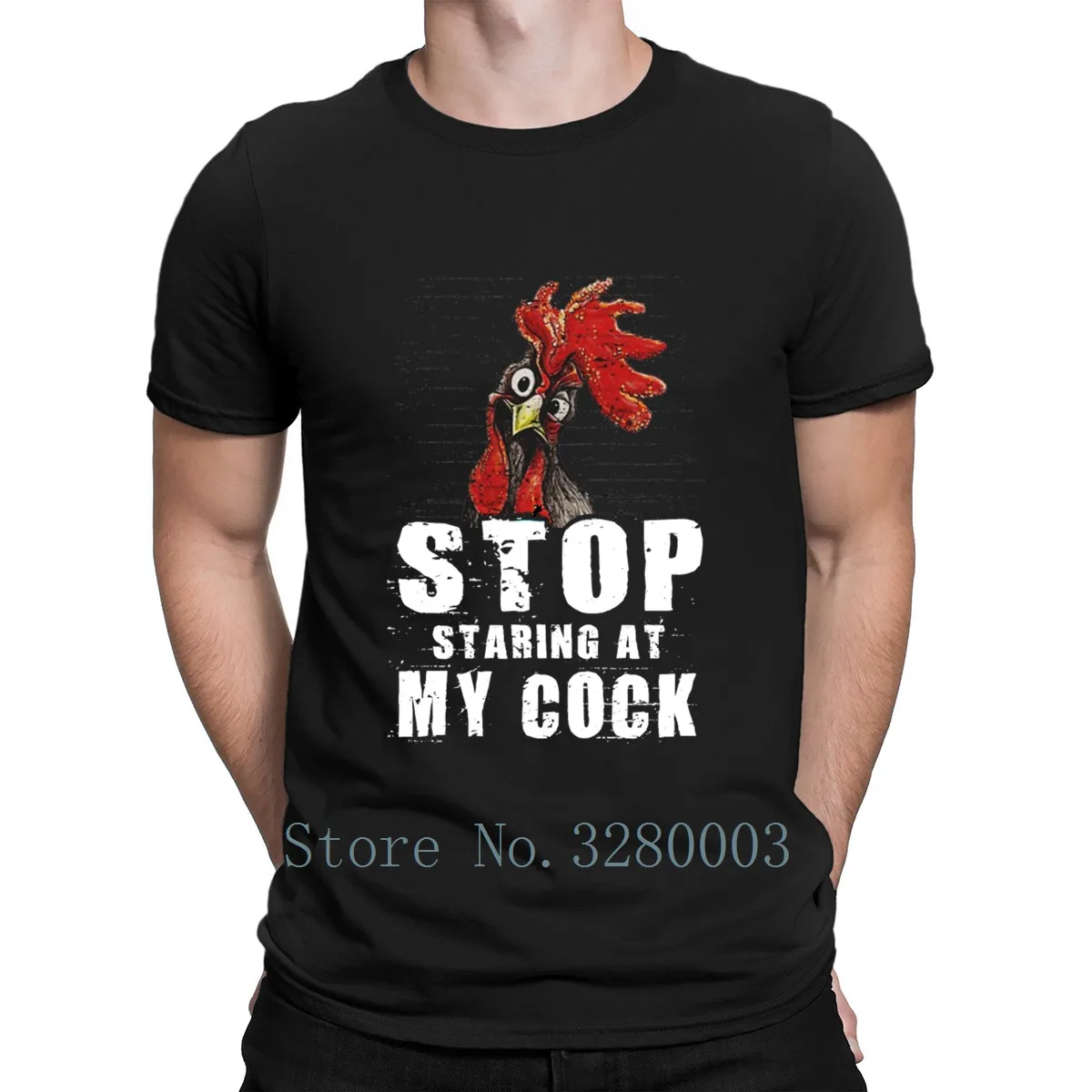 

Stop Staring At My Cock Chicken Funny T Shirt Cute Spring Custom Cotton Novelty S-Xxxl Novelty Breathable Shirt
