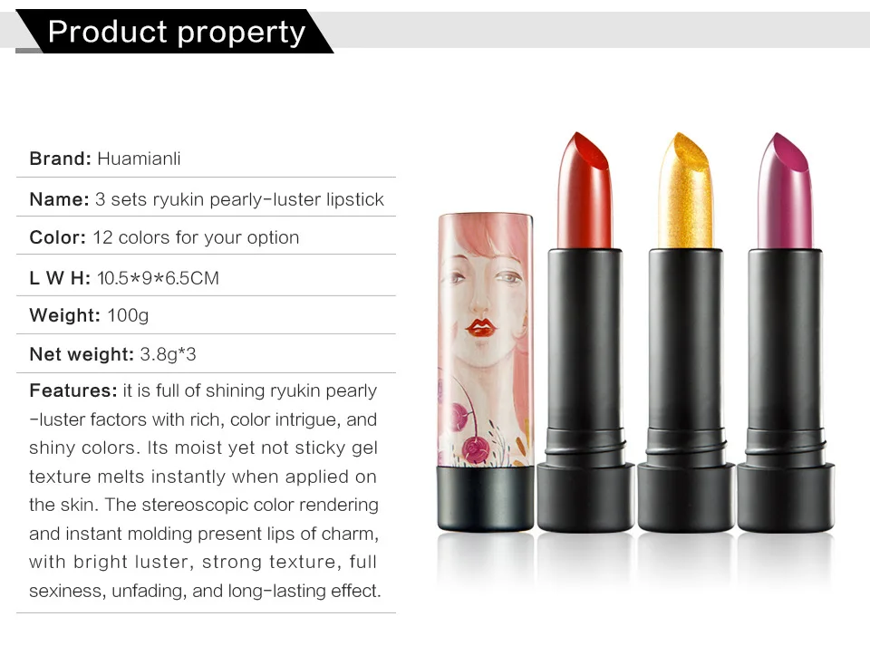 

3 color beauty Lipstick For Lips Waterproof Long Lasting Nourishing Tint Nude