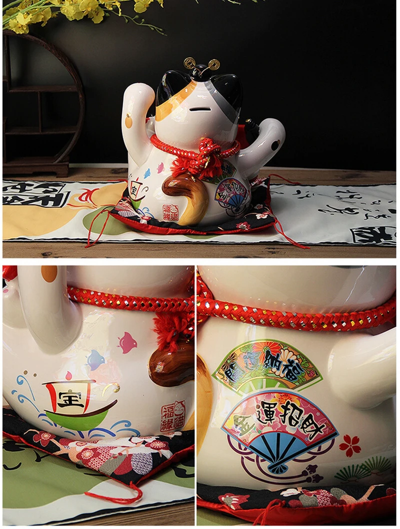 Японские большие счастливые украшения "кошки" керамическая копилка креативное украшение для дома магазин открывающиеся подарки Королевский кот фэн-шуй Декор Ремесло