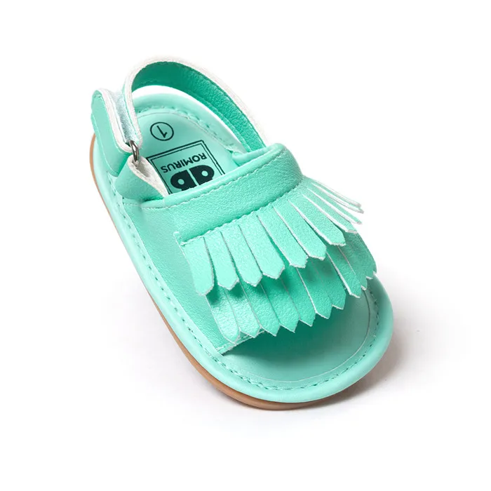 Бренд превосходный для маленьких девочек и мальчиков сандалии детские мокасины для начинающих ходить мягкая подошва Нескользящая мода кисточки новорожденный младенец обувь. CX16A
