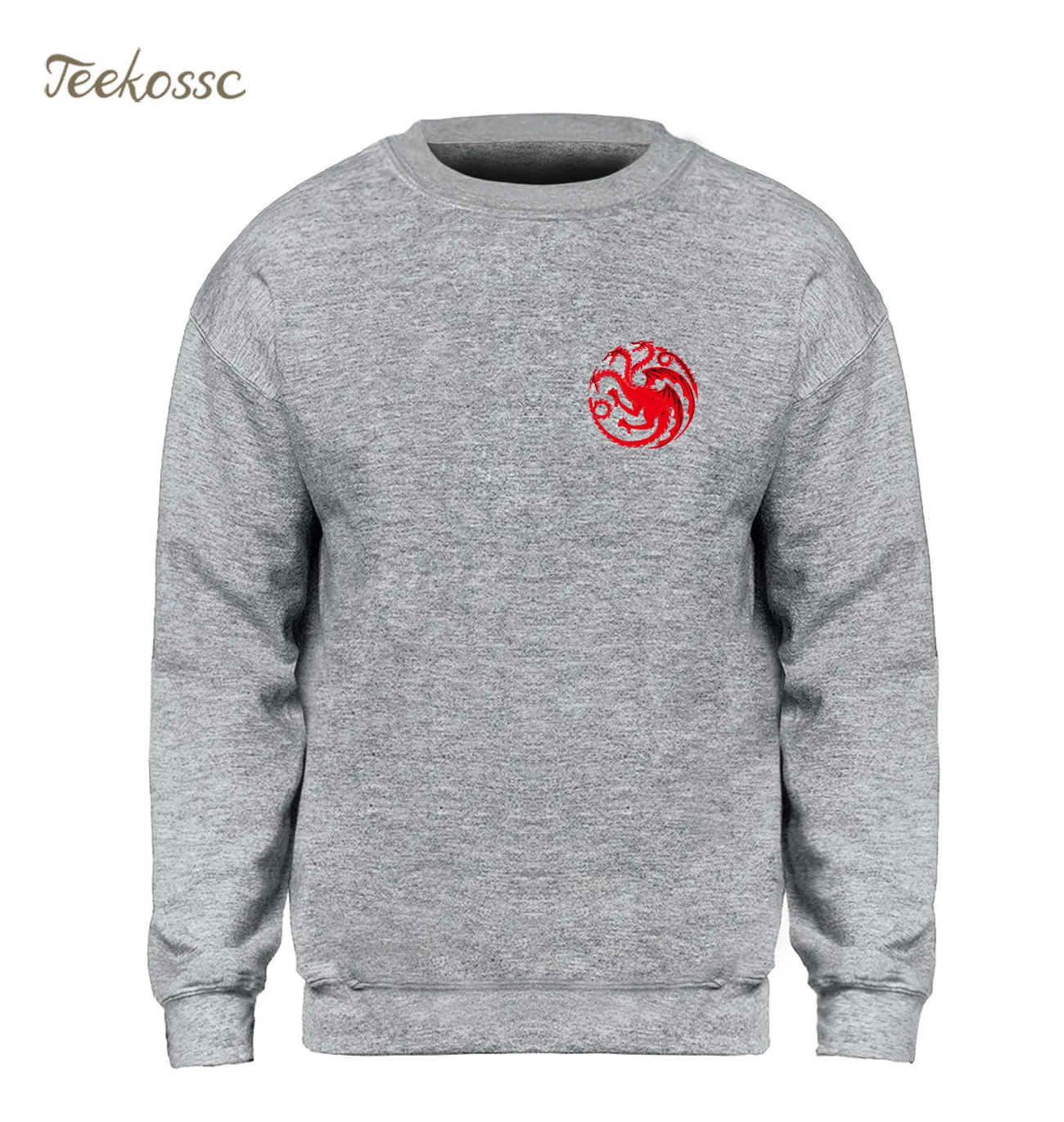 

Game of Thrones Sweatshirt Men Targaryen Fire & Blood Hoodie Crewneck Sweatshirts 2018 Winter Autumn Fleece Warm Cool Streetwear