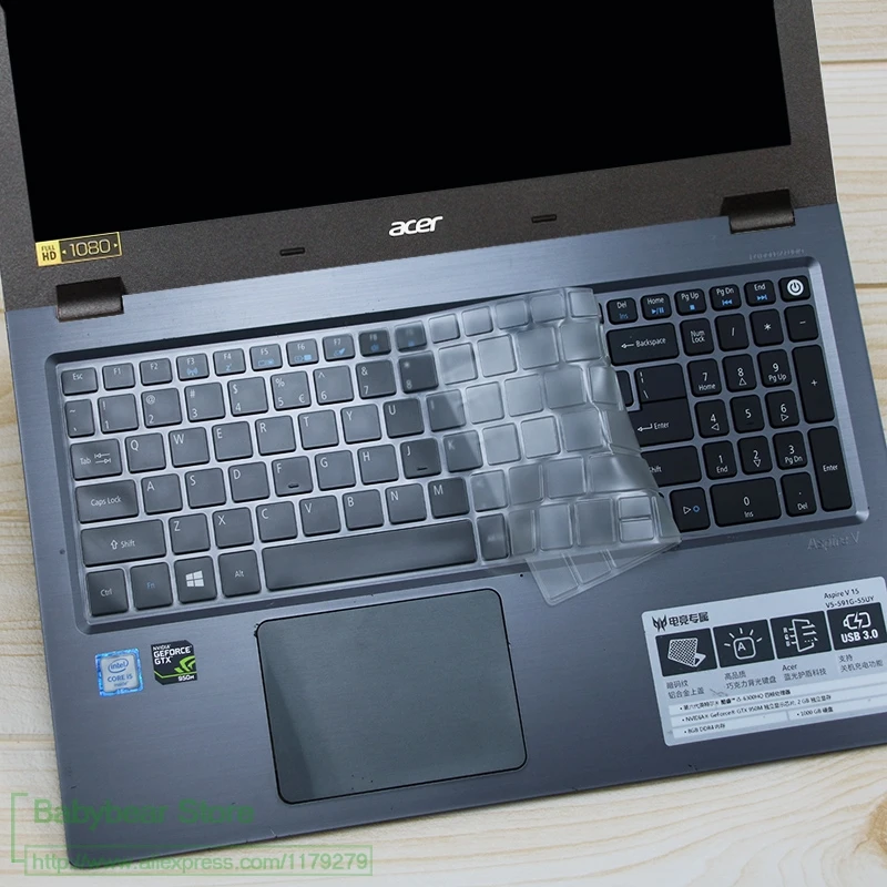 15,6 силиконовая клавиатура протектор кожного покрова для acer Extensa EX 2520 г 2511 E5-522 E5-522G F5-573G E5-574G TMP258