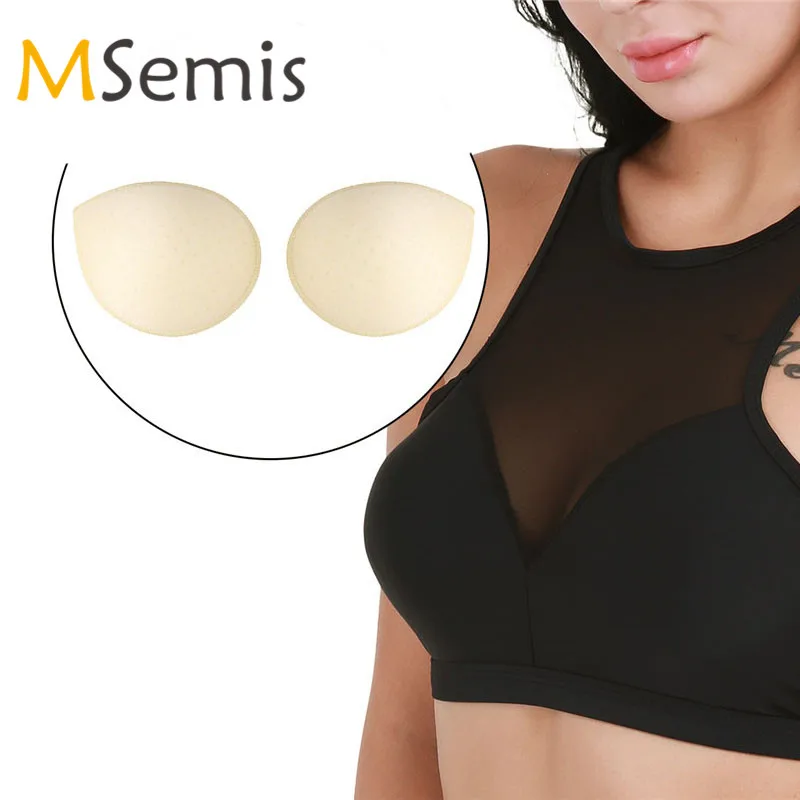 1 Pair of Womens Bra Inserts Pads Mastectomy Bra Removable Push Up