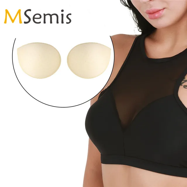 1 Pair of Womens Bra Inserts Pads Mastectomy Bra Removable Push Up