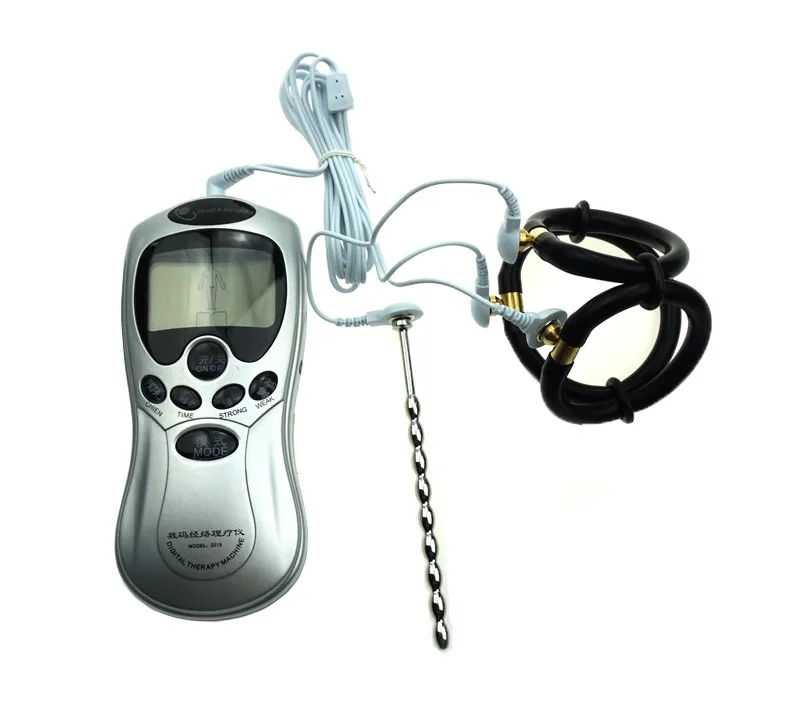 Male Electro Shock Kit Conductance Penis Rings Stainless Steel Penis