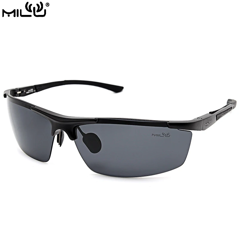 MILU Luxury Brand Logo Sunglasses For Men Aluminum Polarized Outdoor