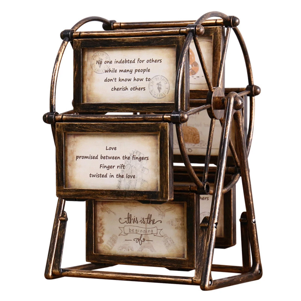 

5 Inch Windmill Unassembled Ferris Wheel Family Photograph DIY Detachable Wedding Picture Photo Frame Combination Ornament