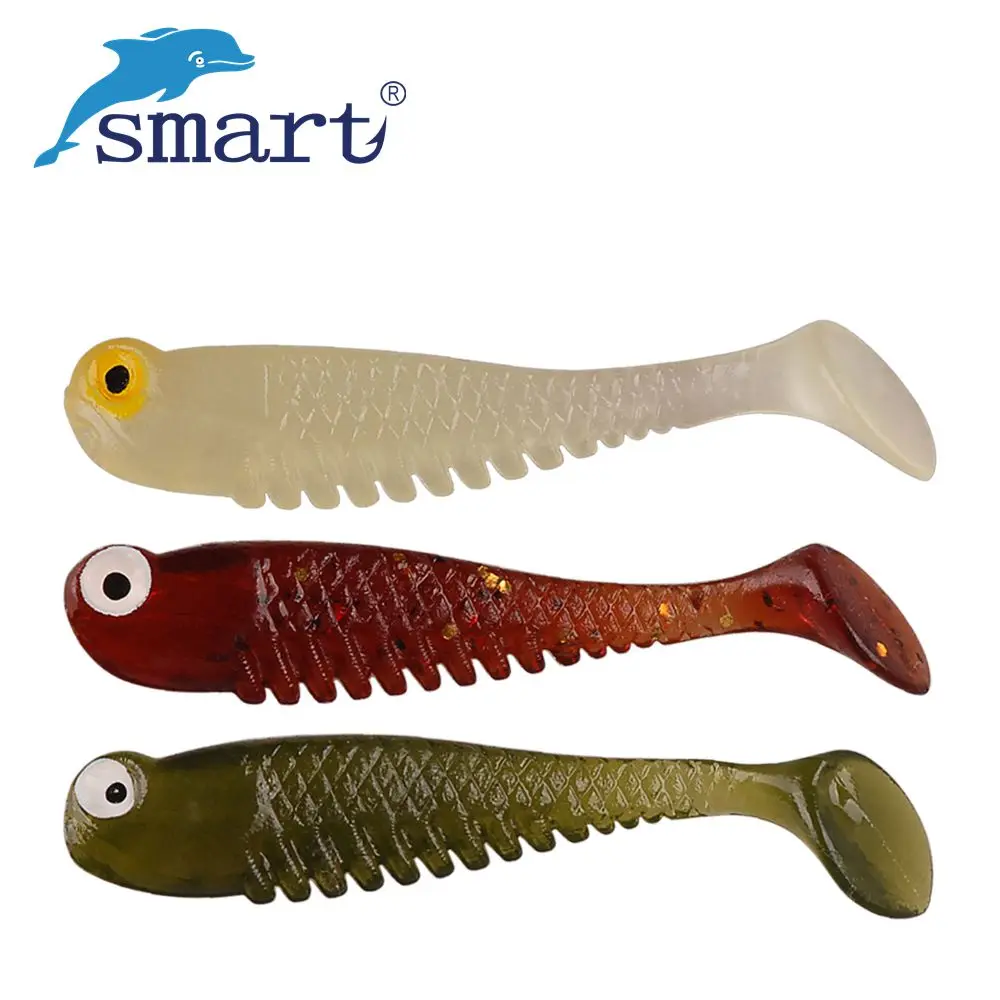 Smart 30Pcs Rubber Fishing Bait 5cm/1.3g Silicone Soft Lure Artificial