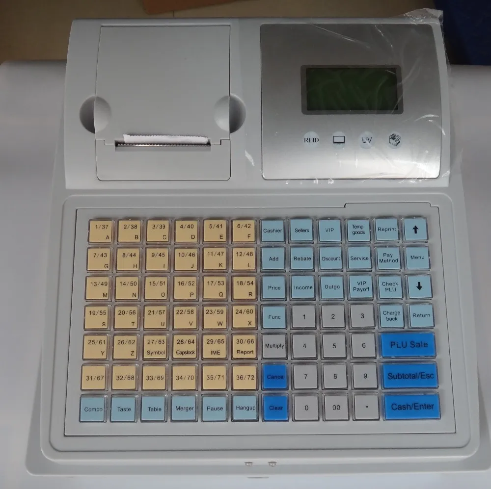Электронный кассовый аппарат POS кассовый аппарат многофункциональный Для супермаркетов молоко чай с деньгами-проверка+ лазерного сканирования пистолет проводной