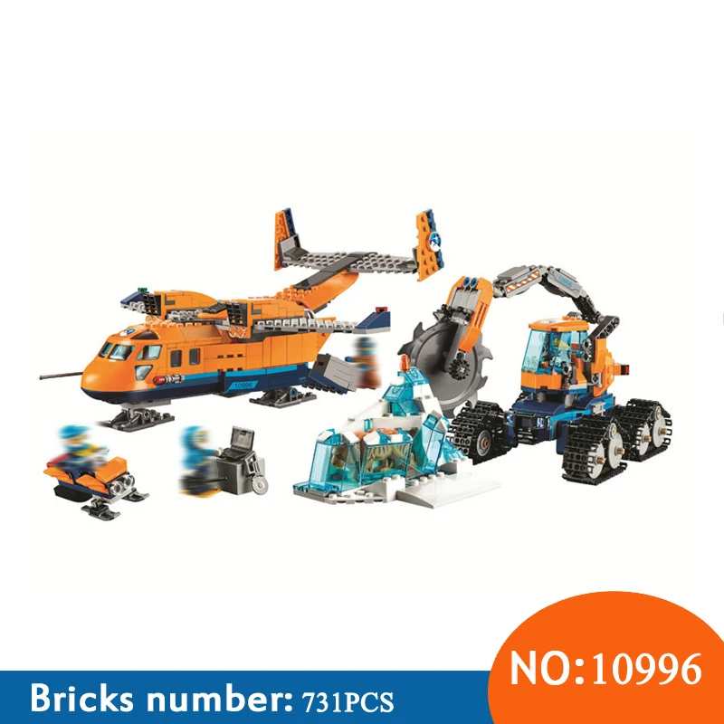 

BELA 10996 731pcs City Series Arctic Supply Plane Bela Building Blocks Compatible With 60196 Brick Toys For Children