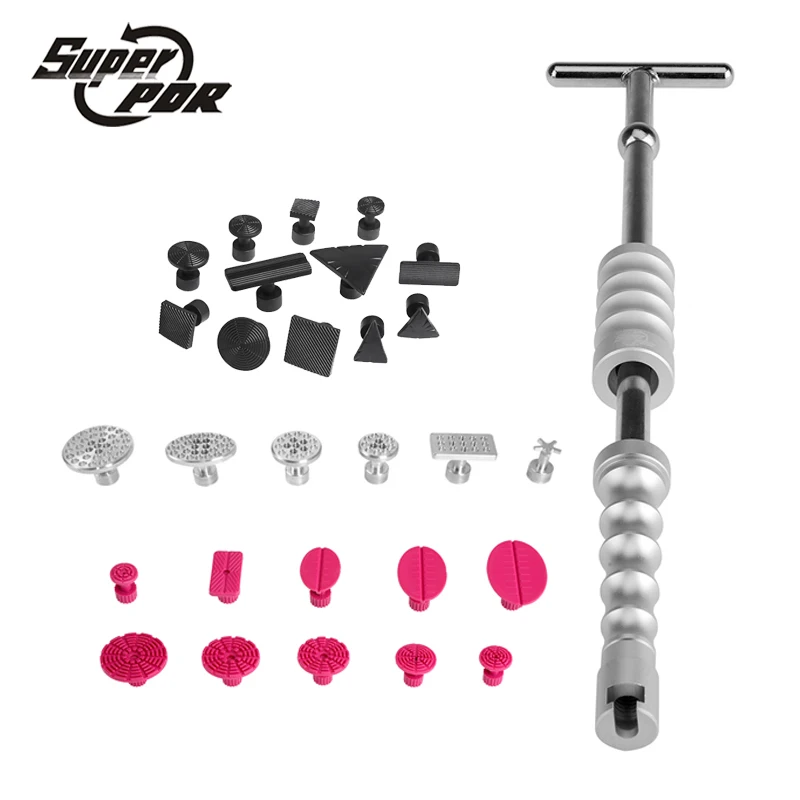 

PDR tools Car Paintless Dent Repair tool set -1 pcs Slide Hammer Puller with 28pcs Glue Tabs -PDR Dent Removal Tool kit Set