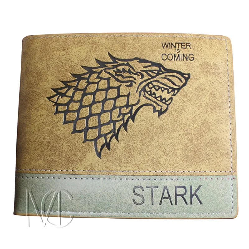

PU Wallet of Anime Game of Thrones Printed With Wolf head Card Holder with Coin Pocket for Woman/Man Gift Purse