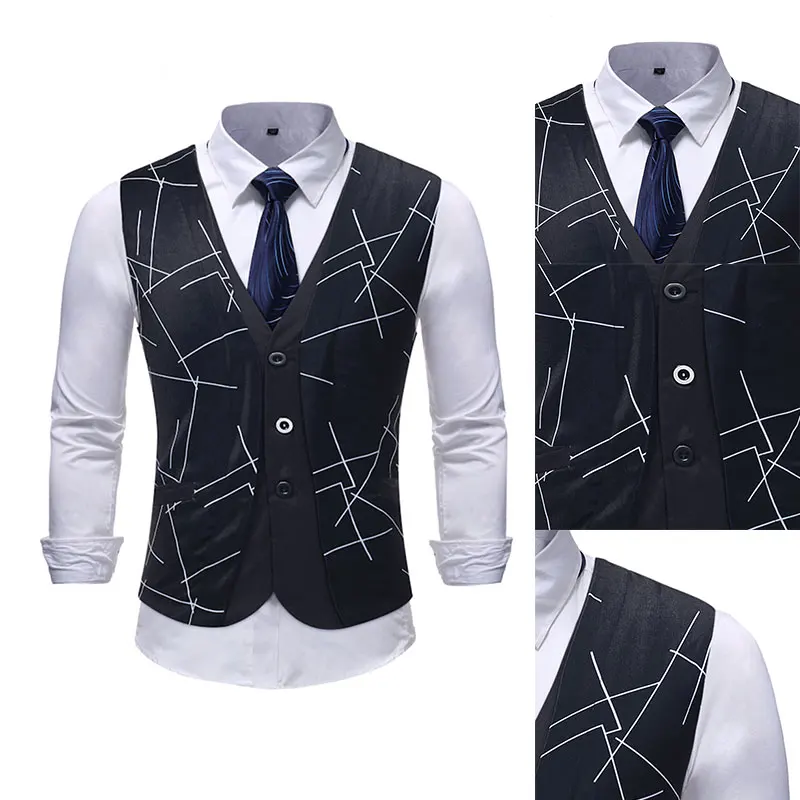 Новое поступление 2018 года платье вязаные жилеты для женщин мужчин Slim Fit s костюм