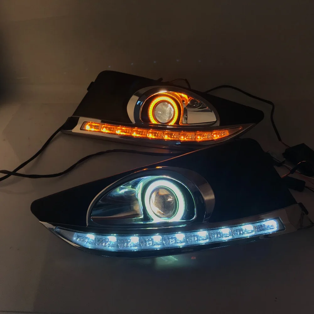 RQXR противотуманная фара вождение свет в сборе для Chevrolet Aveo cob angel eye светодиодные дневные ходовые огни сигнал поворота синий ночной режим
