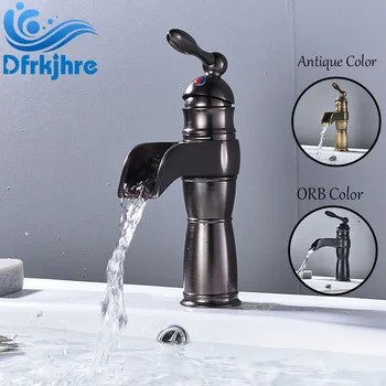 

Antique ORB Brass Faucet Bathroom Single Handle Sink Faucet Hot and Cold Water Mixer Tap Deck Mounted Faucets Torneira