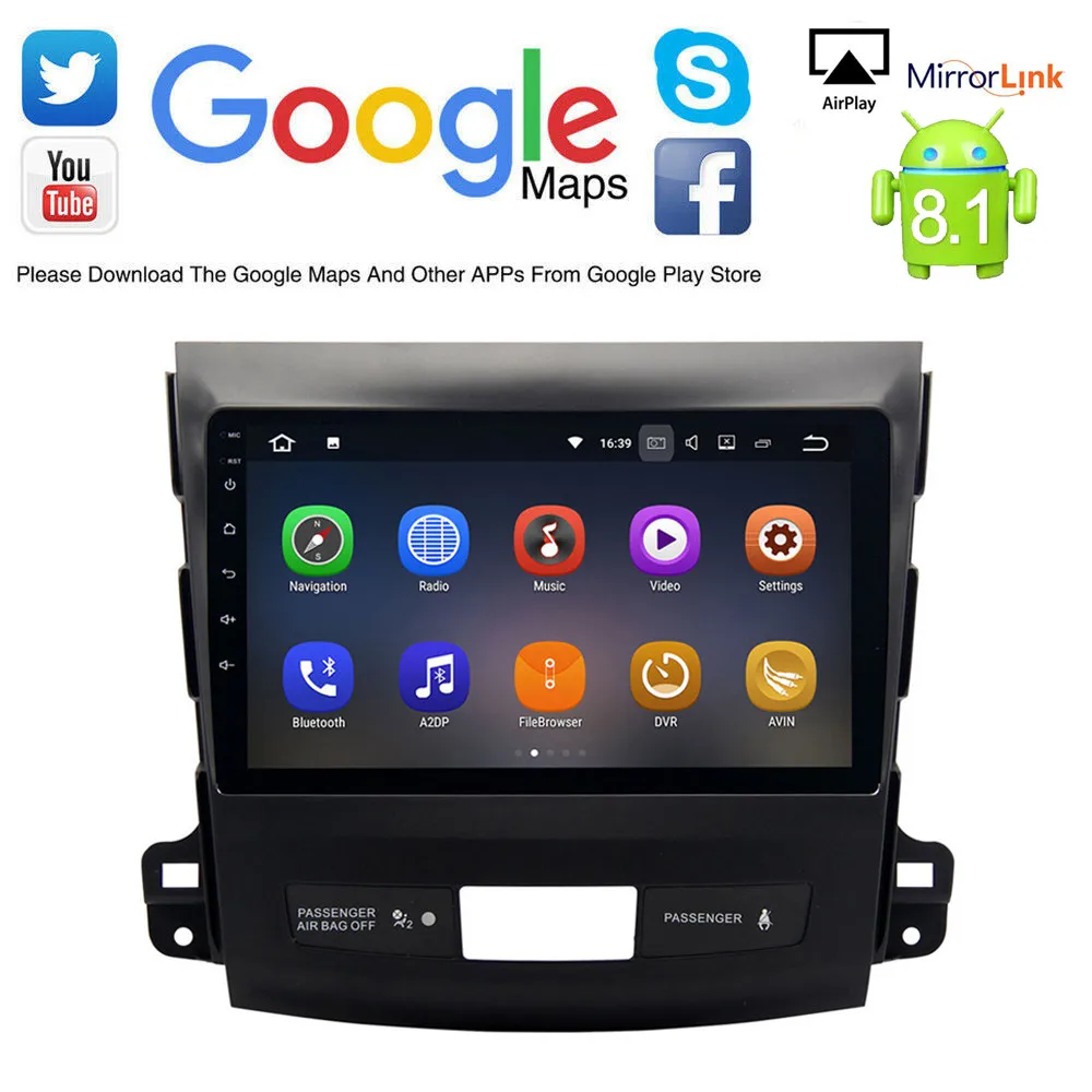 2 Din Android 9 1 автомобильный без DVD Радио GPS навигация для Mitsubishi Outlander 2007 2011