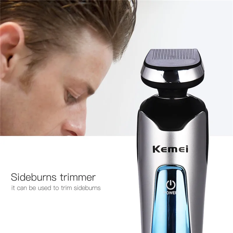 Kemei 4 в 1 моющаяся перезаряжаемая электрическая бритва для бритья нос борода триммер для волос Бритва для лица удаление волос Машинка для стрижки волос Инструменты