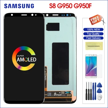 

Original Super AMOLED For 5.8" Samsung Galaxy S8 LCD Display Screen + Touch Screen Panel Digitizer Replacement For G950 G950F