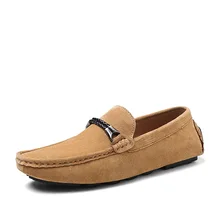 GOXPACER/Новинка года; сезон весна-осень; Мужская обувь; повседневные лоферы; обувь из натуральной кожи на плоской подошве; мокасины; повседневная обувь