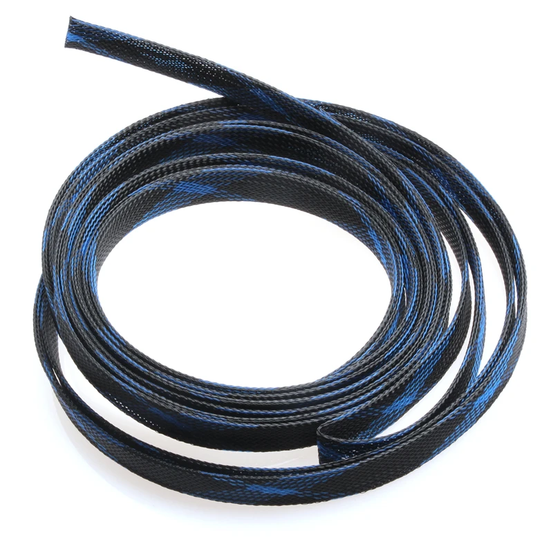 5/10 м кабель с длинными рукавами синего и черного цветов с возможностью расширения высокой плотности защита проводных линий из нейлона для питомцев кабель в оплетке кабели 2/4/6/8/10/12/15/20/25 мм