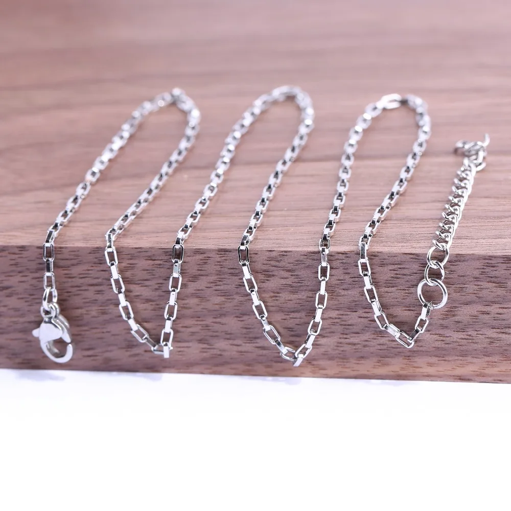 

onwear 5pcs 50cm 55cm 60cm long 1.8mm wide stainless steel necklace chain lot for jewelry making diy findings