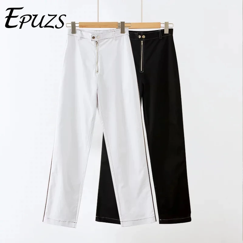 

Fashion side striped high waist pants women loose Camo Pants Streetwear black white Trousers women Jogger female sweatpants