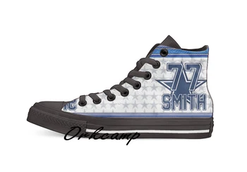 

Dallas Football Player Smith High Top Canvas Shoes Custom Walking shoes
