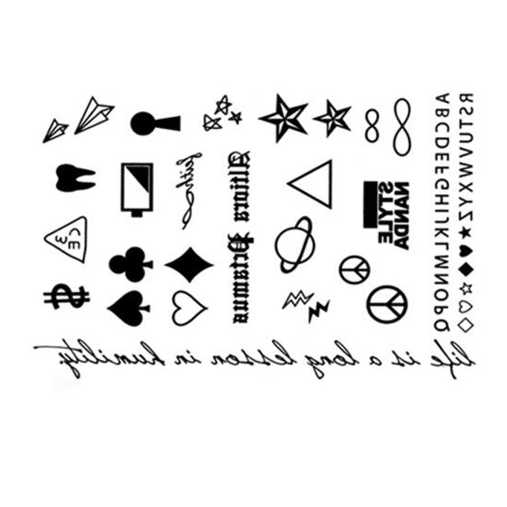 Yeeech Temporaire Tatouages Autocollant Harajuku Dent Dollar