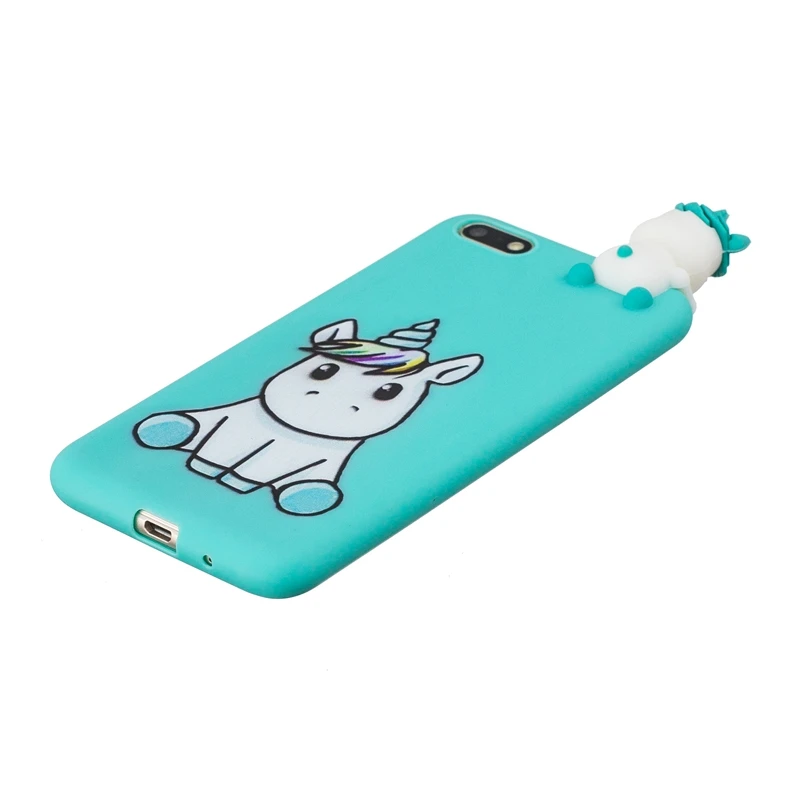 Чехол для Honor 7A чехол Huawei dua l22 милый 3D панда единорог силиконовый funda Y5 2018 5 45 дюймов