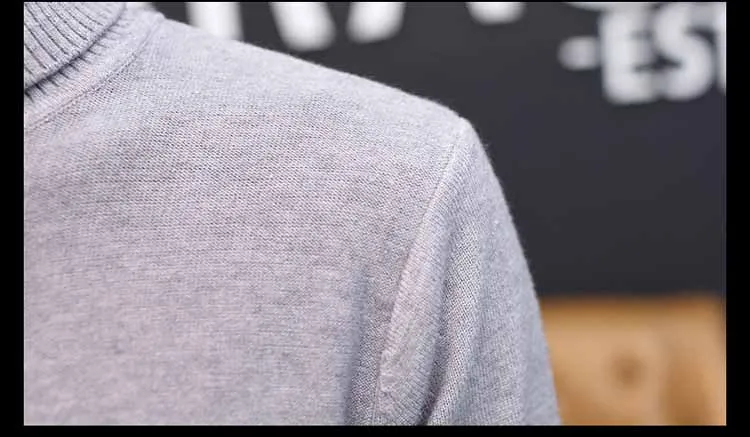 Jbersee Горячая 2018 свитер бренд Для мужчин водолазка Slim Fit Зимний пуловер Для мужчин одноцветное Цвет Для мужчин S трикотажный пуловер свитер