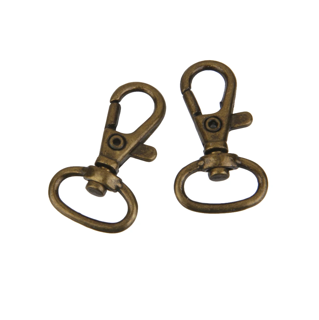 

10x Bronze Swivel Trigger Clips Lobster Clasp Snap Hook Key Ring Charms 33mm