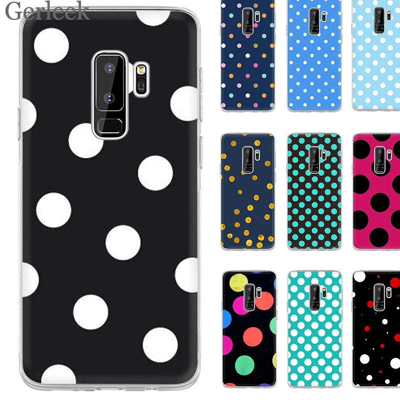 

Gerleek Silicone Phone Case Polka Dots For Samsung M10 M20 M30 M40 S7 Edge S10 S10E S8 S9 Plus Note 8 9 Cover