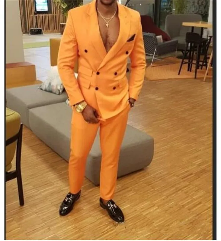 Double Breasted Wedding Men suit Peak Lapel Slim Fit Suits 2 PCs Groomsmen Wedding Suits For Men Bridegroom(Jacket+Pants) Double Breasted Wedding Men suit Peak Lapel Slim Fit Suits 2 PCs Groomsmen Wedding Suits For Men Bridegroom(Jacket+Pants)