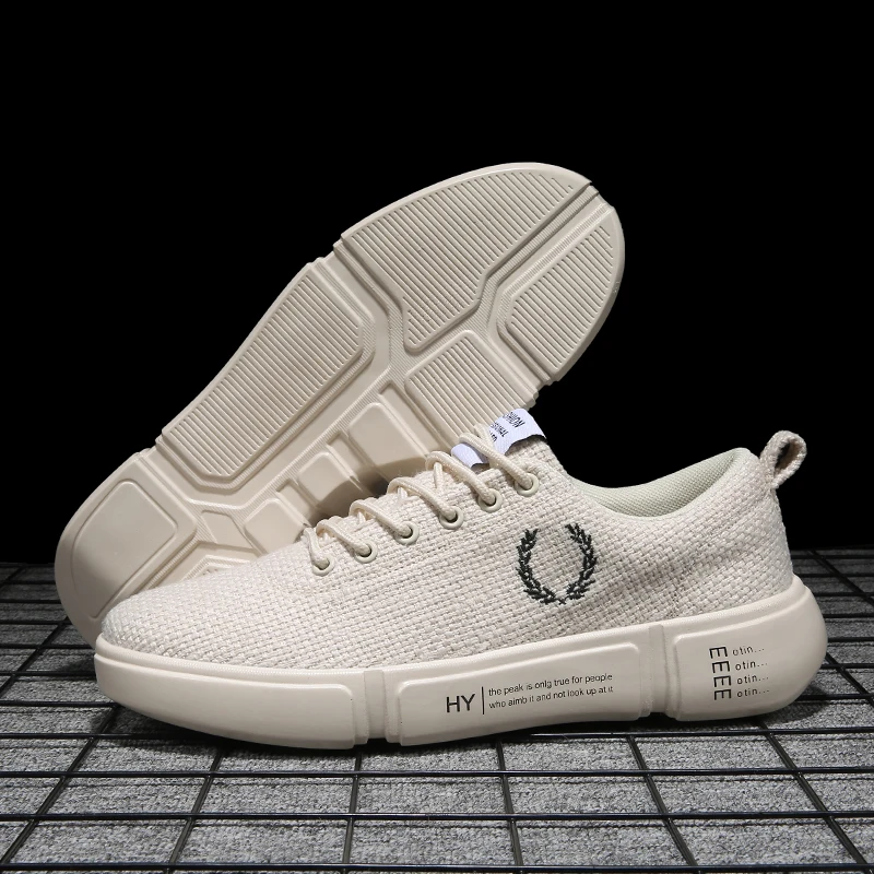 

New 2019 Platform Flat White Men Running Shoes Plain Linen Air Mesh Ultra Boost Breathable Fashion Sneaker Outdoor Sport Trainer