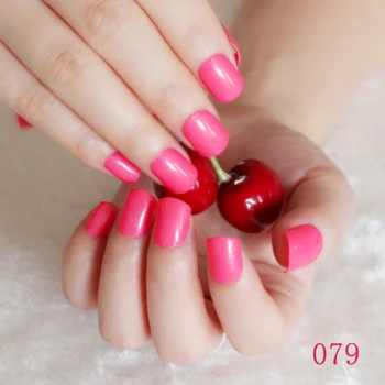 

2016 Hot Sell Candy Cut Colors Artificial Fasle Nails Women Plastic Nail Art Tips Sexy Rose Red Fake Nails Accessories 079
