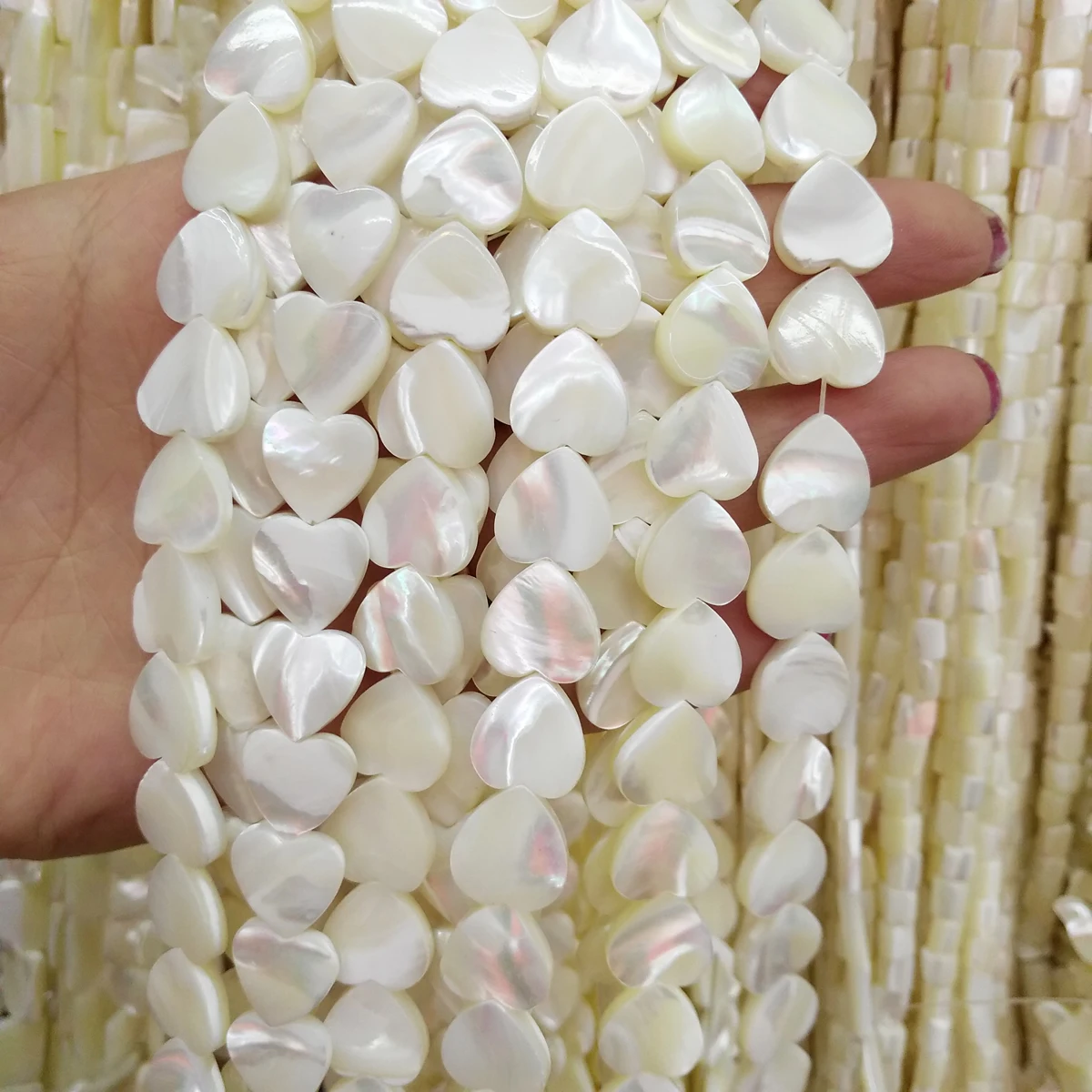 

Wholesale Natural Shell Beads white heart Shell Stone Bead for Jewelry Making DIY Bracelet Necklace stone Strand 15.5''