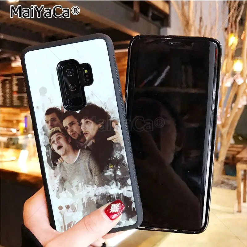 MaiYaCa One Direction 1d Louis Tomlinson Protective black silicone soft Case for samsung galaxy s6 edge s5 s7 s8plus s9plus case