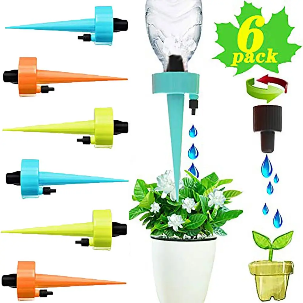 

6Pcs/Set Automatic Watering Adjustable Vacation Plant Flower Irrigation Stakes garden tool
