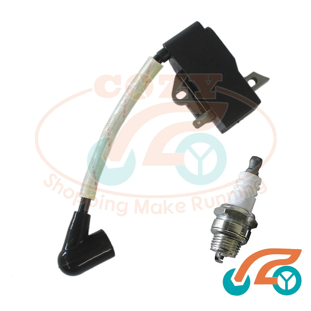 Ignition Coil and Spark Plug for Husqvarna 125B 125BVX 125BX Handheld