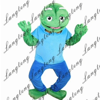 

Hot Sale Sport Green frog Mascot Costume Adult Size Halloween Outfit Fancy Dress Suit Free Shipping 2019New