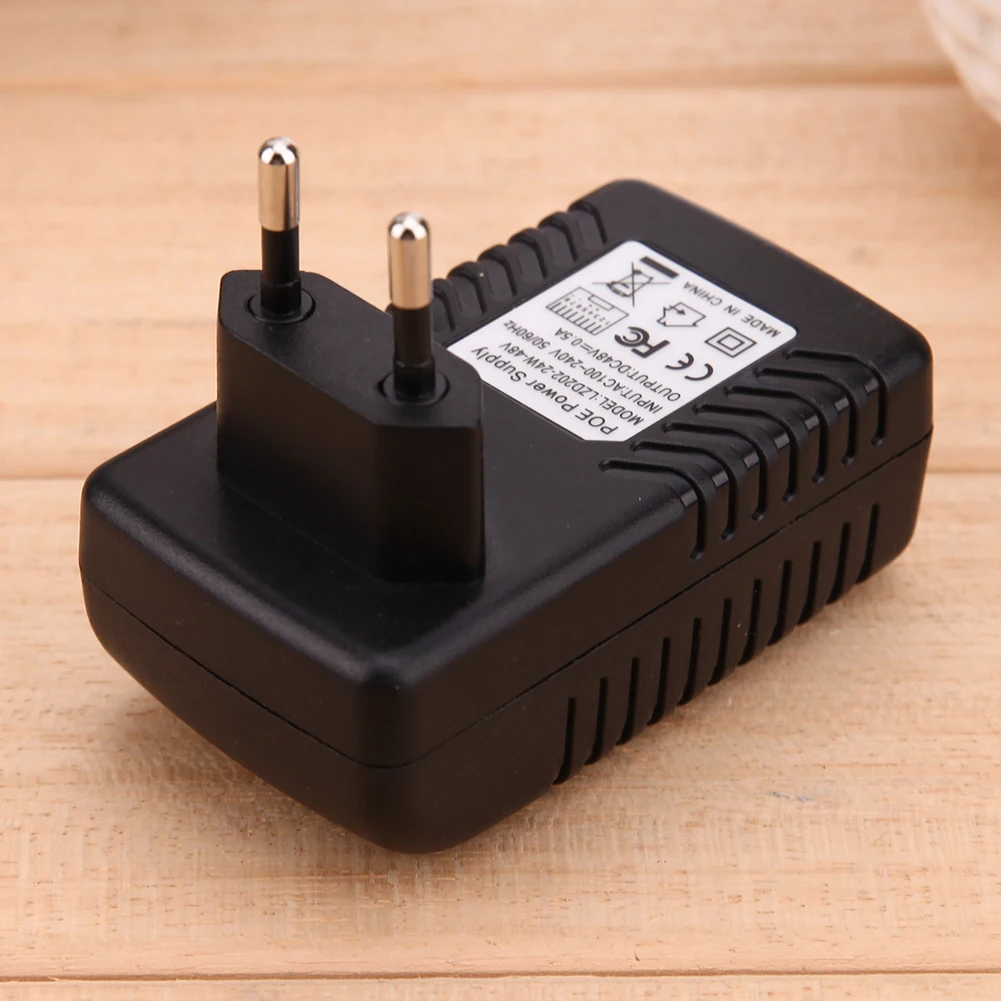  EU Plug 48V 0.5A 24W POE Injector Ethernet Adapter Wall Plug for IP camera Ethernet CCTV POE adapte - 32810886100