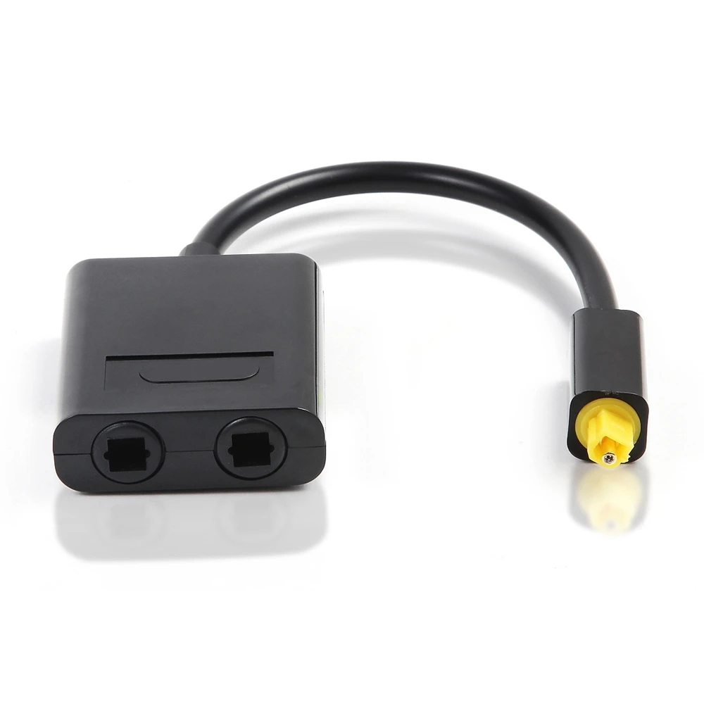 100pcs Digital Toslink Optical Fiber Audio Cable 1 Male to 2 Female
