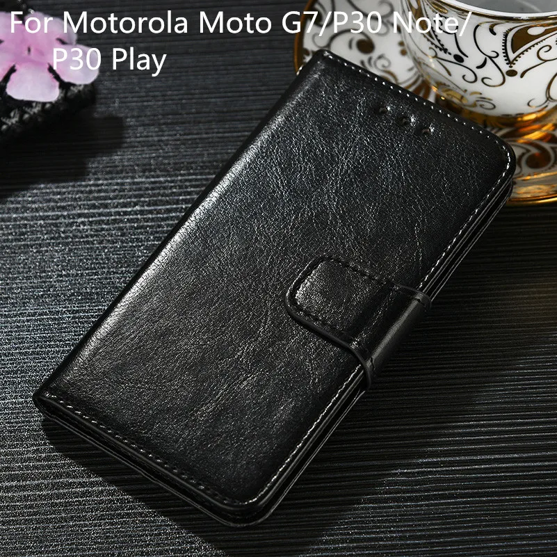 

Wallet Case For Motorola Moto G7 P30 Note P30 Play Plus Vintage PU Leather Retro Flip Cover Magnetic Fashion Cases Kickstand Str