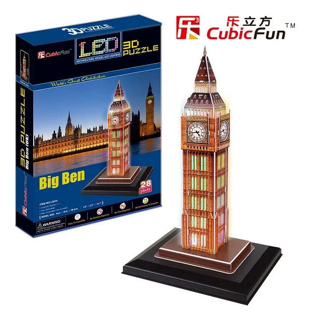 

Kingtoy LED edition paper craft 3 d puzzle the British Big Ben/LED edition" Child Diy Toy