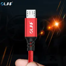 

OLAF Micro USB Cable 2.4A Woven Fast Charge USB Data Cable for Samsung Xiaomi LG Tablet Android Mobile Phone USB Charging Cord