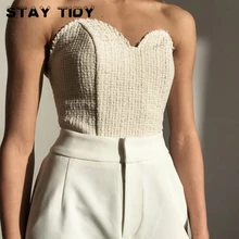 Пикантные женские топы на тонких бретельках, модные женские Топы без бретелек с вырезом лодочкой и открытой спиной, вечерние топы, уличная одежда